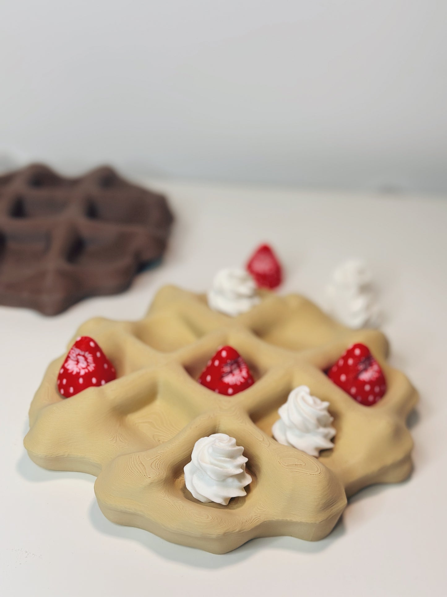 Waffle Tic Tac Toe with Strawberries