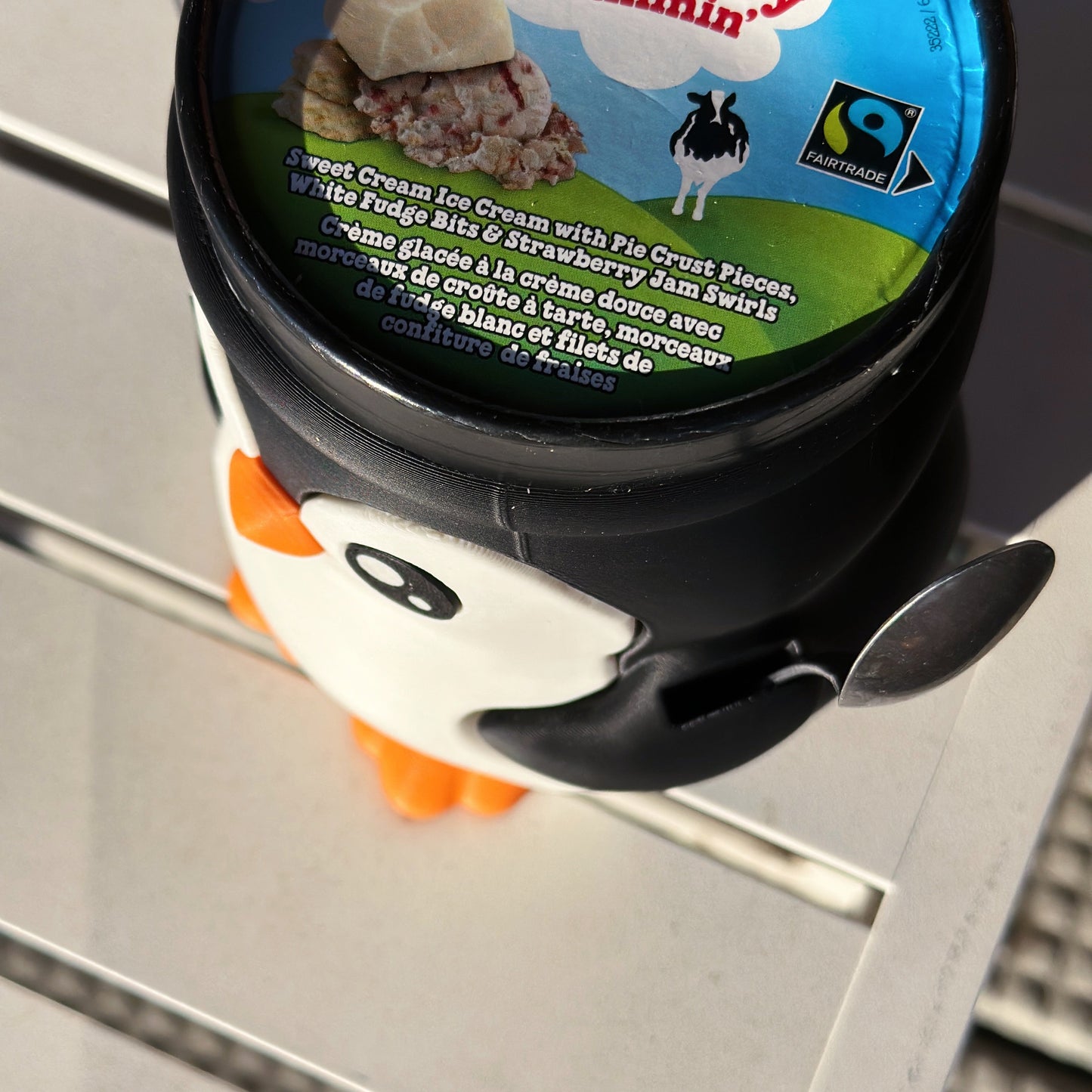Penguin Ice Cream Pint Holder, Ice Cream Tub Holder