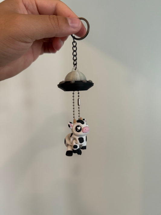 Abducted Cow Keychain *Glow in the Dark*