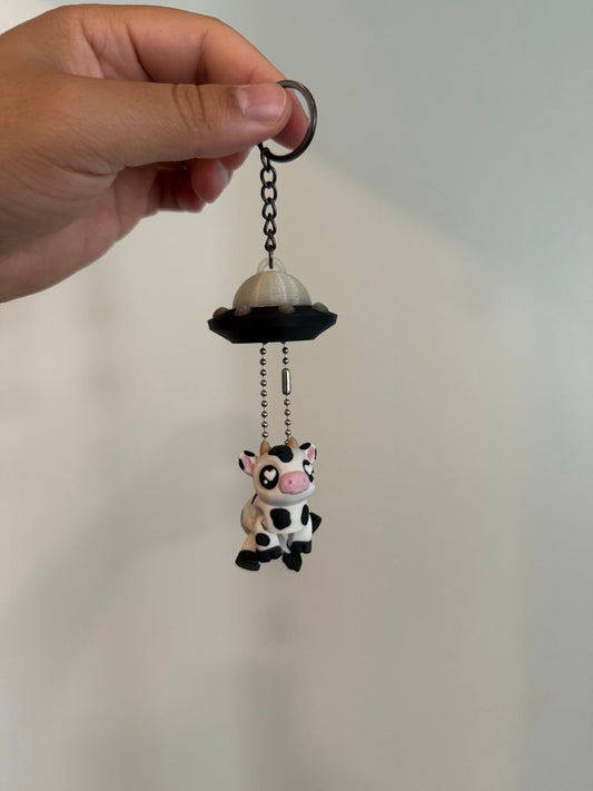 Abducted Cow Keychain *Glow in the Dark*