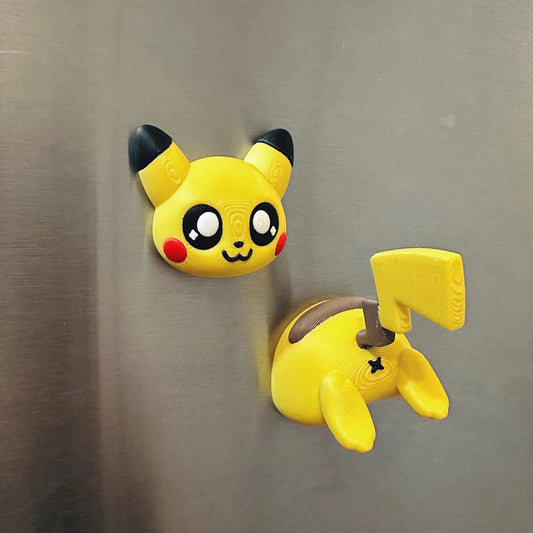Pikachu Head & Bum Magnet